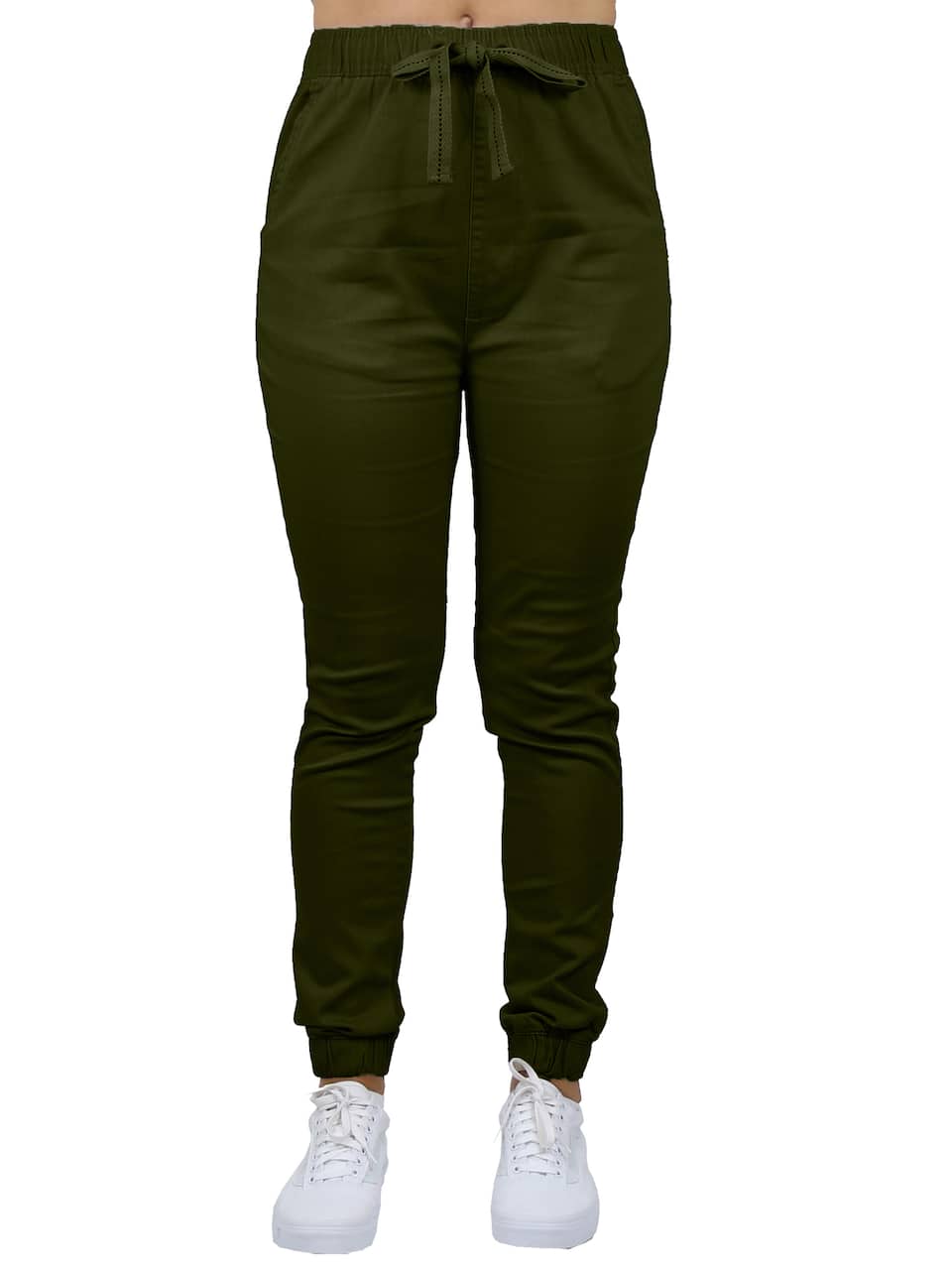 Galaxy By Harvic Loose Fit Stretch Twill Women's Joggers